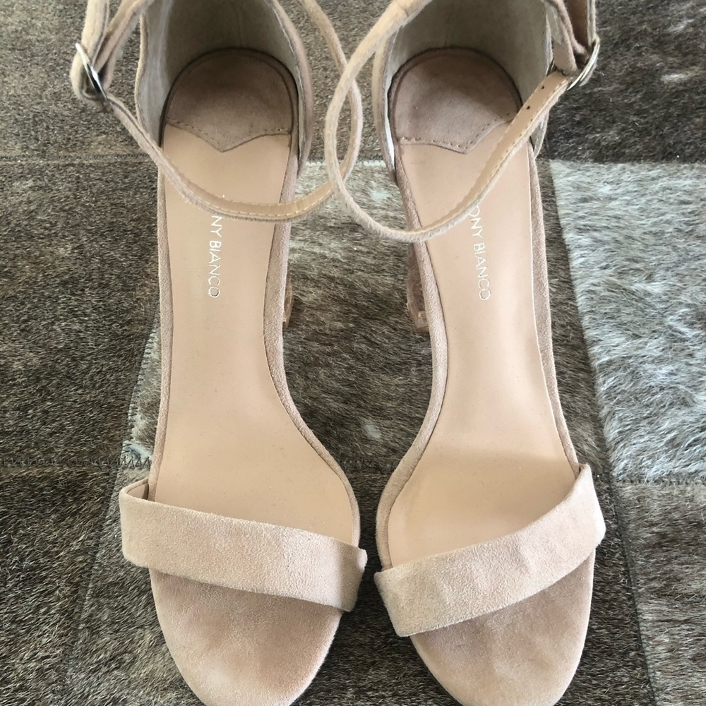 Tony Bianco: Two Strap Sandals Clear Acrylic Heel